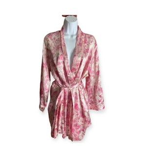 Morgan Taylor Intimates Pink Floral Robe L
